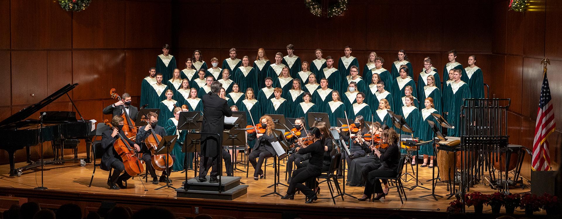 Choir performing in Christmas Festival Concert